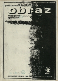 Obraz : miesięcznik społeczny. 1985 nr 10