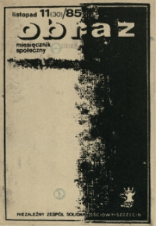 Obraz : miesięcznik społeczny. 1985 nr 11