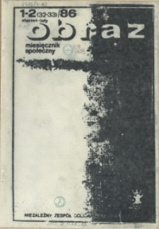 Obraz : miesięcznik społeczny. 1986 nr 1-2