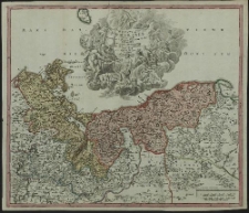 Ducatus Pomeraniae novissima Tabula in anteriorem et interiorem divisa, quatenus subsunt Coronis Sueciae et Borussiae cum insertis et adjacentibus Ditionibus