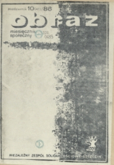 Obraz : miesięcznik społeczny. 1986 nr 10
