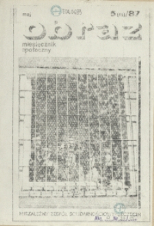 Obraz : miesięcznik społeczny. 1987 nr 5