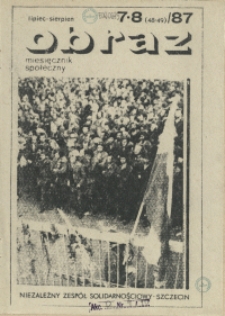Obraz : miesięcznik społeczny. 1987 nr 7-8