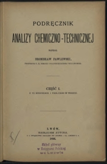 Podręcznik analizy chemiczno-technicznej ; Cz. 1