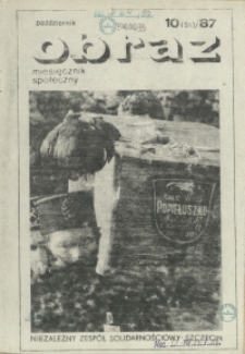 Obraz : miesięcznik społeczny. 1987 nr 10