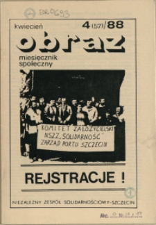 Obraz : miesięcznik społeczny. 1988 nr 4