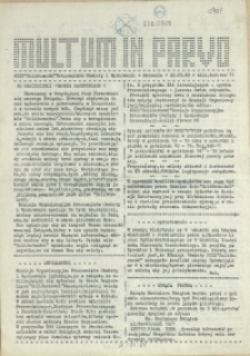 Multum in Parvo : biuletyn informacyjny. 1989