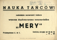 [Afisz] Nauka tańców!