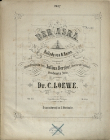 Der Asra : Ballade von H. Heine : Op. 133