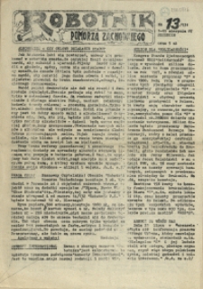 Robotnik Pomorza Zachodniego. 1987 nr 13