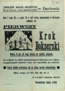 [Afisz. Inc.:] Związek Walki Młodych w Darłowie [...]