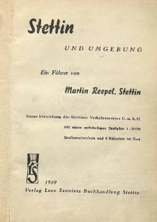 Stettin und Umgebung : ein Führer