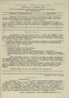Jedność - Komunikat : pismo Tymczasowego Zarządu Regionu Pomorza Zachodniego NSZZ "Solidarność". 1989 nr 7