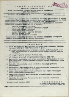 Jedność - Komunikat : pismo Tymczasowego Zarządu Regionu Pomorza Zachodniego NSZZ "Solidarność". 1989 nr 18