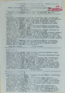 Jedność - Komunikat : pismo Tymczasowego Zarządu Regionu Pomorza Zachodniego NSZZ "Solidarność". 1989 nr 23