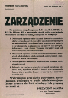 [Afisz] Zarządzenie : [choroby roślin]