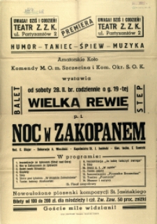 [Afisz. Inc.:] Humor - Taniec - Śpiew - Muzyka