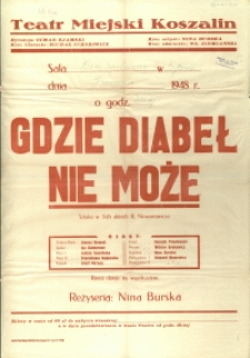 [Afisz. Inc.:] Gdzie diabeł nie może