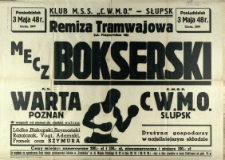 [Afisz. Inc.:] Mecz Bokserski