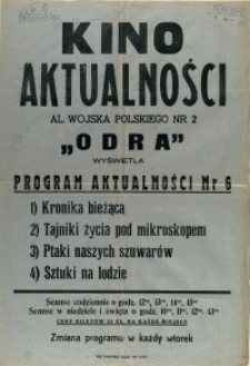 [Afisz] Kino "Aktualności" [...] wyświetla