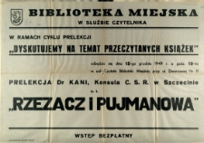 [Afisz] Biblioteka Miejska w służbie czytelnika