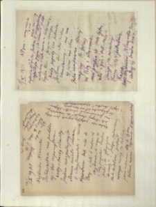 Listy Stanisława Ignacego Witkiewicza do żony Jadwigi z Unrugów Witkiewiczowej. List z 08.10.1931. List z 10.10.1931.