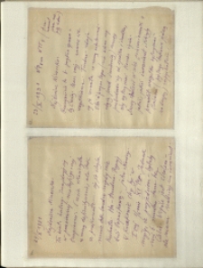 Listy Stanisława Ignacego Witkiewicza do żony Jadwigi z Unrugów Witkiewiczowej. List z 23.10.1931. List z 24.10.1931.