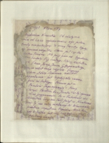 Listy Stanisława Ignacego Witkiewicza do żony Jadwigi z Unrugów Witkiewiczowej. List z 26.10.1931.