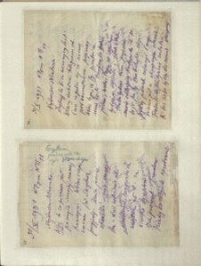 Listy Stanisława Ignacego Witkiewicza do żony Jadwigi z Unrugów Witkiewiczowej. List z 30.10.1931. List z 31.10.1931.