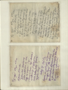 Listy Stanisława Ignacego Witkiewicza do żony Jadwigi z Unrugów Witkiewiczowej. List z 01.11.1931. List z 03.11.1931.