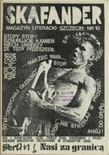 Skafander : magazyn literacki. 1989 nr 10