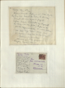 Listy Stanisława Ignacego Witkiewicza do żony Jadwigi z Unrugów Witkiewiczowej. List z 17.03.1932. Kartka pocztowa z 18.03.1932.