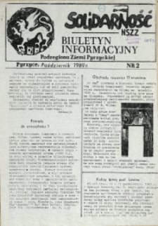 Biuletyn Informacyjny Podregionu Ziemi Pyrzyckiej. 1989 nr 2