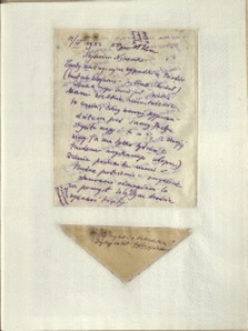 Listy Stanisława Ignacego Witkiewicza do żony Jadwigi z Unrugów Witkiewiczowej. List z 11.04.1932 z załącznikiem.