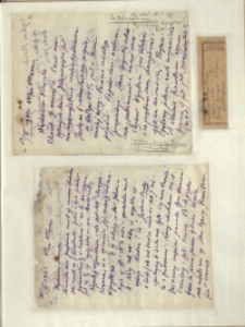 Listy Stanisława Ignacego Witkiewicza do żony Jadwigi z Unrugów Witkiewiczowej. List z 13.04.1932. Przekaz pocztowy z 13.04.1932. List z 15.04.1932.