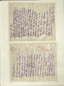 Listy Stanisława Ignacego Witkiewicza do żony Jadwigi z Unrugów Witkiewiczowej. List z 23.04.1932. List z 25.04.1932.