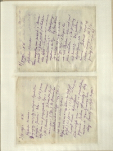 Listy Stanisława Ignacego Witkiewicza do żony Jadwigi z Unrugów Witkiewiczowej. List z 07.05.1932. List z 09.05.1932.