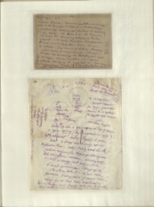 Listy Stanisława Ignacego Witkiewicza do żony Jadwigi z Unrugów Witkiewiczowej. Kartka pocztowa z 10.05.1932. List z 11.05.1932.