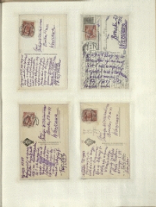 Listy Stanisława Ignacego Witkiewicza do żony Jadwigi z Unrugów Witkiewiczowej. Kartka pocztowa z 01.02.1933. Kartka pocztowa z 03.02.1933. Kartka pocztowa z 04.02.1933. Kartka pocztowa z 05.02.1933.