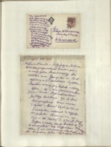 Listy Stanisława Ignacego Witkiewicza do żony Jadwigi z Unrugów Witkiewiczowej. Kartka pocztowa z 11.02.1933. List z 12.02.1933.