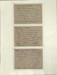 Listy Stanisława Ignacego Witkiewicza do żony Jadwigi z Unrugów Witkiewiczowej. Kartka pocztowa z 23.04.1933. Karta pocztowa z 24.04.1933. Karta pocztowa z 24.04.1933.