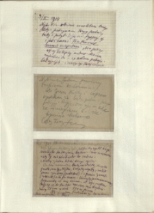 Listy Stanisława Ignacego Witkiewicza do żony Jadwigi z Unrugów Witkiewiczowej. List z 09.02.1934. Kartka pocztowa z 11.02..1934. Kartka pocztowa z 13.02.1934.