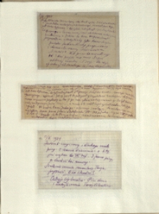 Listy Stanisława Ignacego Witkiewicza do żony Jadwigi z Unrug&oacute;w Witkiewiczowej. Kartka pocztowa z 07.03.1934. List z 09.03.1934. List z 12.03.1934.