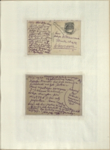 Listy Stanisława Ignacego Witkiewicza do żony Jadwigi z Unrugów Witkiewiczowej. Kartka pocztowa z 14.04.1934. Kartka pocztowa z 16.04.1934.