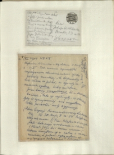 Listy Stanisława Ignacego Witkiewicza do żony Jadwigi z Unrugów Witkiewiczowej. Kartka pocztowa z 04.06.1934. List z 05.06.1934.