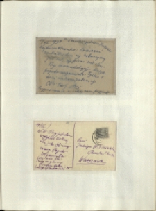Listy Stanisława Ignacego Witkiewicza do żony Jadwigi z Unrugów Witkiewiczowej. Kartka pocztowa z 11.06.1934. Kartka pocztowa z 17.06.1934.