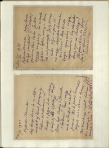 Listy Stanisława Ignacego Witkiewicza do żony Jadwigi z Unrugów Witkiewiczowej. List z 20.06.1934. List z 21.06.1934.