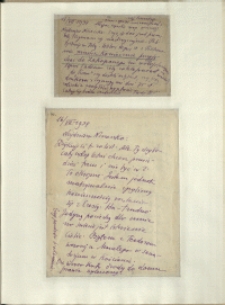 Listy Stanisława Ignacego Witkiewicza do żony Jadwigi z Unrugów Witkiewiczowej. Kartka pocztowa z 13.07.1934. List z 16.07.1934.