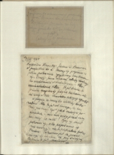 Listy Stanisława Ignacego Witkiewicza do żony Jadwigi z Unrugów Witkiewiczowej. Kartka pocztowa z 18.07.1934. List z 19.07.1934.