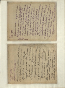 Listy Stanisława Ignacego Witkiewicza do żony Jadwigi z Unrugów Witkiewiczowej. List z 19.10.1934. List z 23.10.1934.